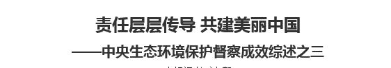 【人民日报】责任层层传导 共建美丽中国中央生态环境保护督察成效综述之三