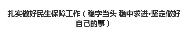 【人民日报】扎实做好民生保障工作（稳字当头 稳中求进·坚定做好自己的事）